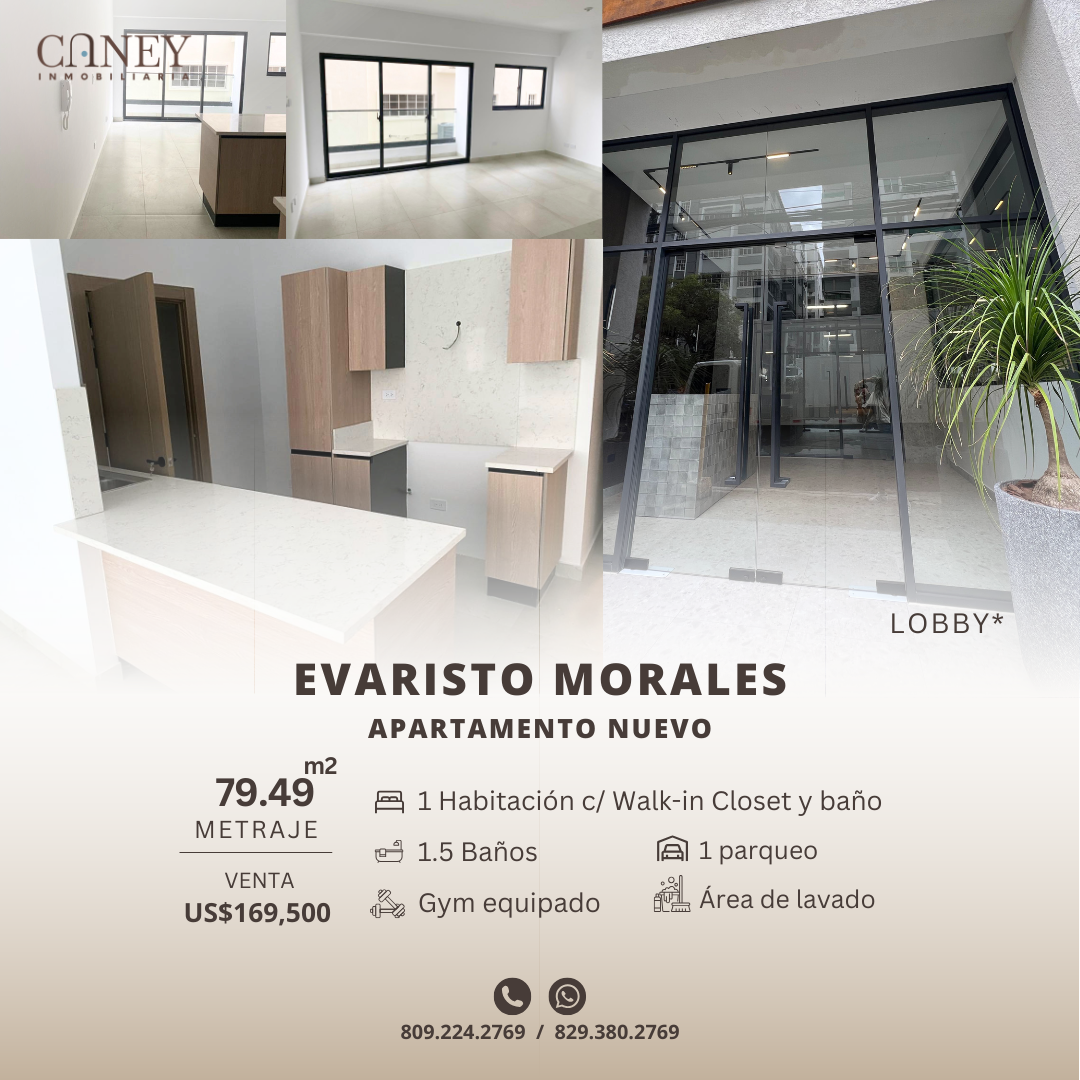 Apartamento NUEVO en Evaristo Morales